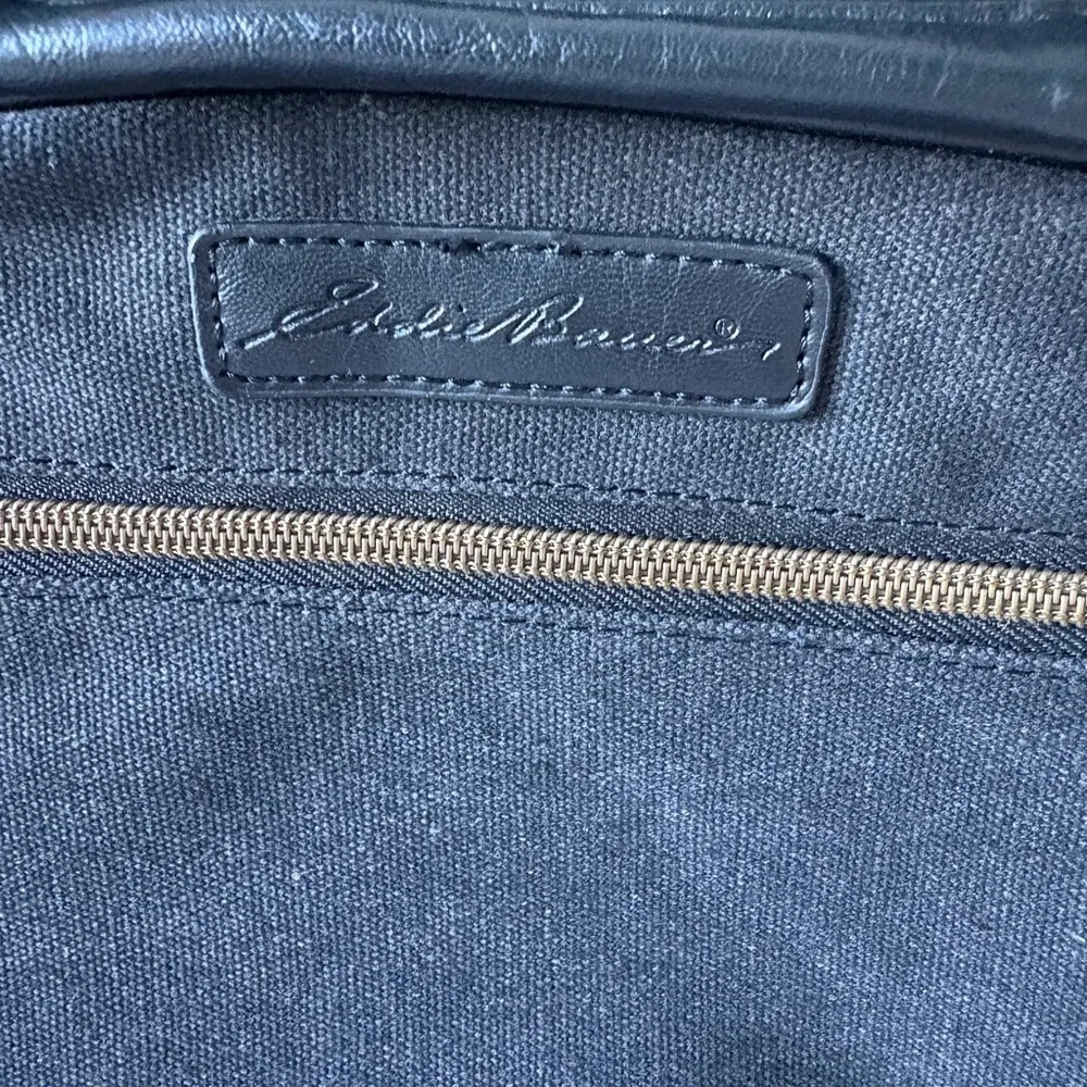 Eddie Bauer‎ Charcoal Black Messenger Bag Handle Shoulder Strap Office School